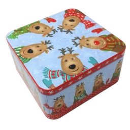 Novogodišnja metalna kutija "xmas" četvrtasta ( 3433/103_2 )