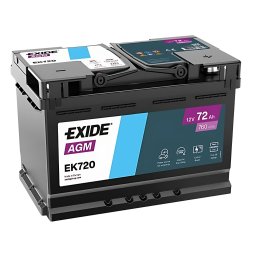 Exide Start&Stop AGM Radial EK720 12V 72Ah
