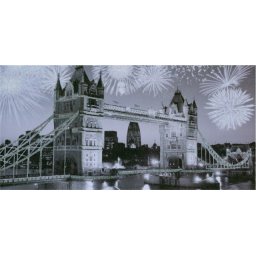 Vatromet iznad Londona, uramljena slika 50 x 100 cm
