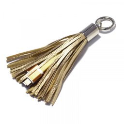 USB kabel sa priveskom iPhone Lightning zlatni.