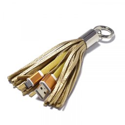 USB kabel sa priveskom Micro USB zlatni.