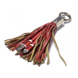 USB kabel sa priveskom Micro USB crveni.