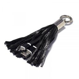 USB kabel sa priveskom Micro USB crni.