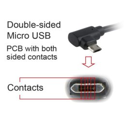 USB kabl 2.0 A-plug na Micro usb B-plug kabl pod uglom, Gembird CCB-USB2-AMmDM90-6, duž. 1,8m
