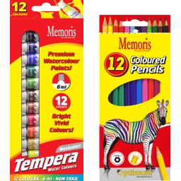 Memoris I SET - TEMPERE, DRVENE BOJE