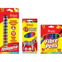 Memoris II SET - TEMPERE, DRVENE BOJE, FLOMASTERI