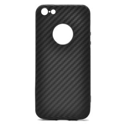 TPU maska CARBON za iPhone 5, iPhone 5S, iPhone SE, crna