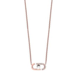 Ženski oliver weber zigzag rose gold lančić sa swarovski kristalom ( 12319rg )