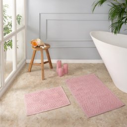 KARACA Cotton Bath Mats for Bathroom Floor Milly Bathroom Mats Set
