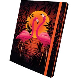 FASCIKLA SA GUMOM A4 3D BOX FLAMINGO OP*
