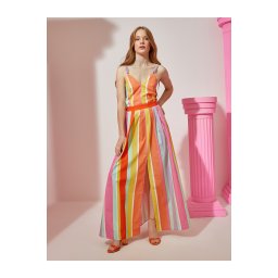Koton Straps Slit Back Bow Detail Dress