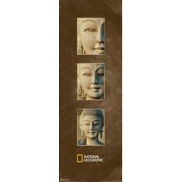 Wooden statue, Thailand uramljena slika 35x100cm