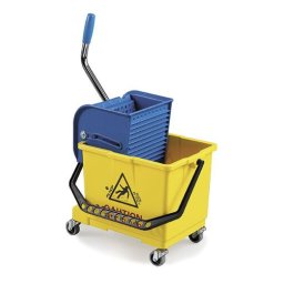 Plastična jednostruka kanta otporna na udarce KING 15 L - sa točkićima