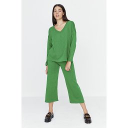Trendyol Green Oversized Knitwear Top and Bottom Set