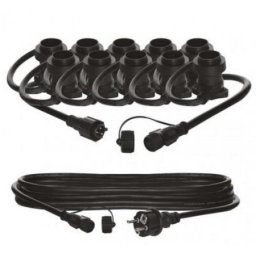 Emos party lanac za 10 sijalica e27 start set 7,35m sa priklj.kabelom 5m ip44 dcpz01 ( 2879 )