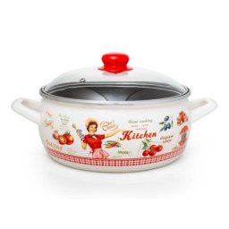 Metalac plitka šerpa Princ 22cm sa staklenim poklopcem bež ( 349376 )