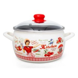 Metalac duboka šerpa Princ 22cm sa staklenim poklopcem bež ( 349304 )