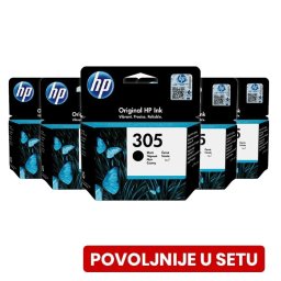 HP 305 Black crni Original Kertridž Set od 5 kom