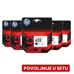 HP 652 Black crni Original Kertridž Set od 5 kom