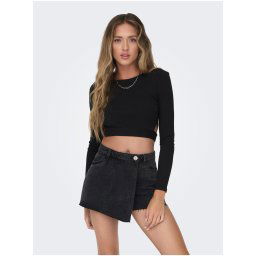 Black women's T-shirt with cutouts ONLY Nikita - Women's