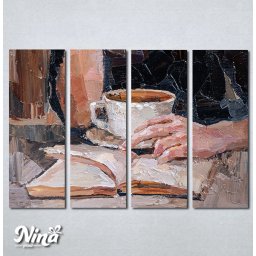 Slike na platnu Knjiga i soljica kafe Nina479_4