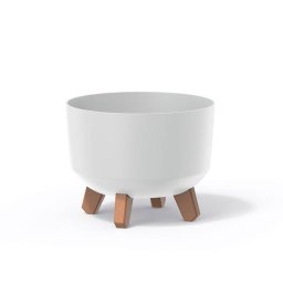 Saksija Gracia sa nogarima i rezervoarom - bela S449 / 24 cm