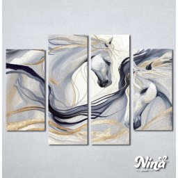 Slike na platnu Dva konja apstrakcija Nina480_4