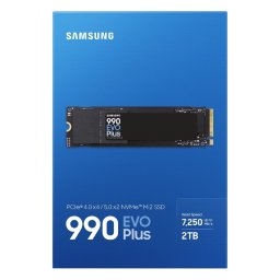 SSD 2TB SAMSUNG 990 EVO Plus, MZ-V9S2T0BW, PCIe 4.0 x4 / 5.0 x2 NVMe™ 2.0, up to 7150/6300 MB/s