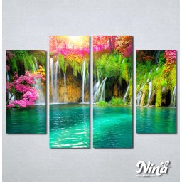 Slike na platnu Vodopad tirkizna voda Nina481_4