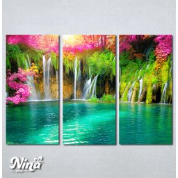 Slike na platnu Vodopad tirkizna voda Nina481_3