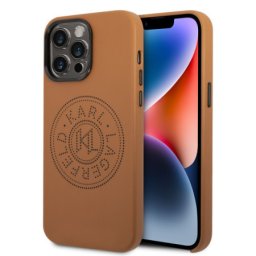 Karl Lagerfeld futrola za iPhone 14 pro max pu leather perforated logo camel ( KLHCP14XFWHC )