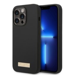 Guess futrola za iPhone 14 pro max LIQ. silicone logo plate black MagSafe ( GUHMP14XSBPLK )
