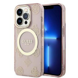 Guess futrola za iPhone 14 pro IML glitter peony gold pink MagSafe ( GUHMP14LHMPGSP )