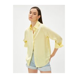 Koton Buttoned Long Sleeve Satin Shirt