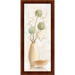 Nezni beli cvetovi, uramljena slika 20x50cm i 30x70cm