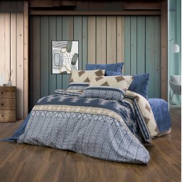 Pamučna posteljina - Mille Notti Blue Cotton Bliss