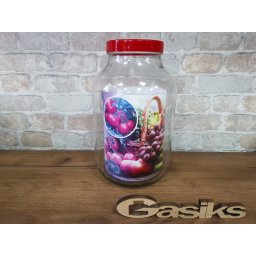 Staklena tegla 4.25 L sa poklopcem