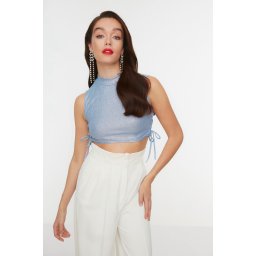 Trendyol Lilac Sparkly Knitted Bustier