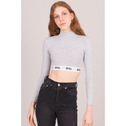 Short top BSL grey turtleneck