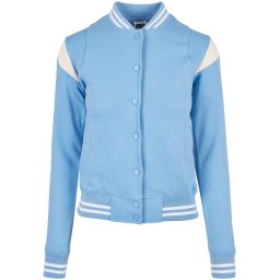 Women's inset College Sweat Jacket clearwater/whitesand