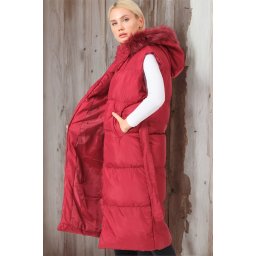 Z6744 DEWBERRY WOMEN'S VEST-OUTDOOR BURGUNDY