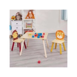 Kinder home dečiji drveni sto sa 2 stolice šareni ( TF3868-2 )