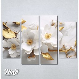 Slike na platnu 3d beli cvet Nina492_4