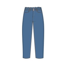WOMEN'S JEANS L-JE-4015 D.Blue