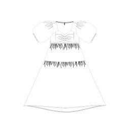 WOMEN'S DRESS L-SU-4066 WHITE