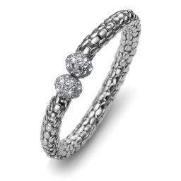 Ženska oliver weber flex crystal narukvica sa swarovski belim kristalom ( 32117r )