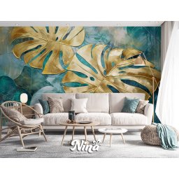 Foto tapet Zlatna monstera Tapet363