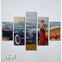 Slike na platnu Devojka u crvenoj haljini Nina494_5