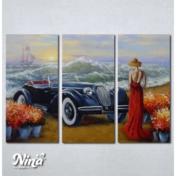 Slike na platnu Devojka u crvenoj haljini Nina494_3