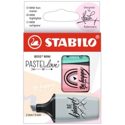 Text marker Stabilo Boss Mini Pastel Love set 1-3